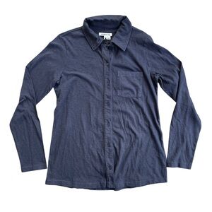 🤍 Orvis Gray Cotton Long Sleeve Collared Button Down Shirt SZ XS NWT